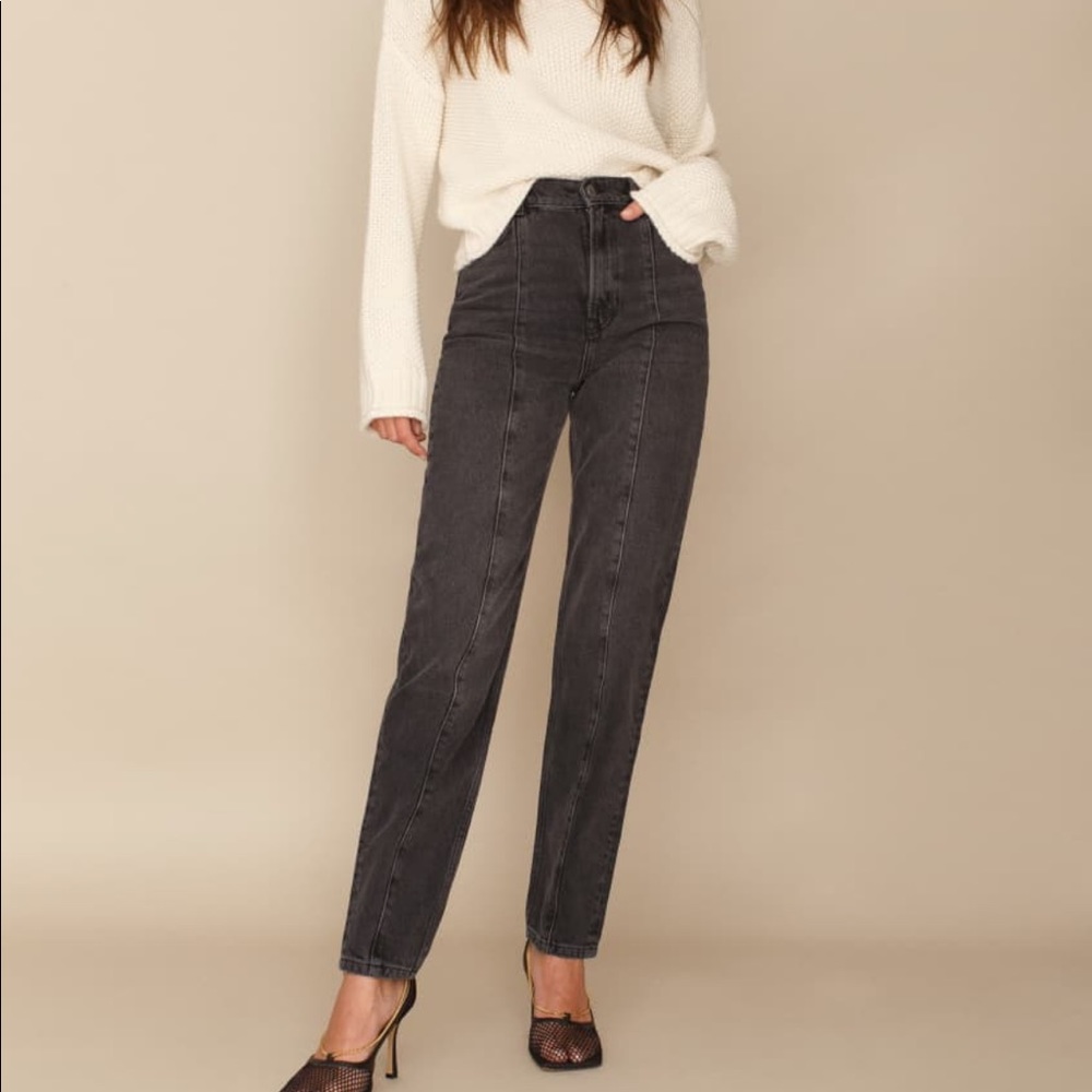 Reformation Black Trouser Jeans